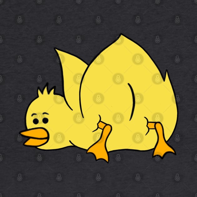 Duckie Buttie | Cute Yellow Duck Butt by thekindledcollective